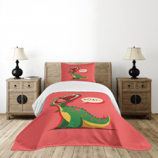 Cartoon Prehistoric Bedspread Set