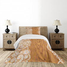 Lace Wooden Retro Bedspread Set