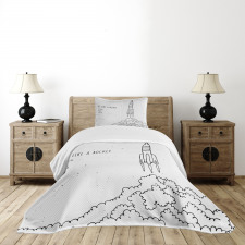 Dream Space Lover Words Bedspread Set