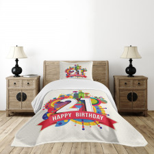 Happy Birthday Image Bedspread Set