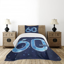 Birthday 60 Stars Bedspread Set