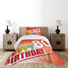 80 Old Birthday Party Bedspread Set