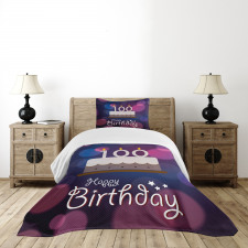 Cartoon Cake Candles Bedspread Set