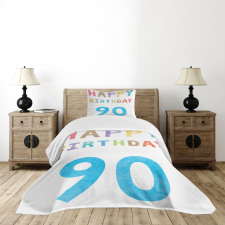 Happy 90th Birthday Bedspread Set