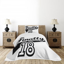 Basketball Words Bedspread Set