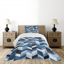 Zigzag Twisty Lines Bedspread Set