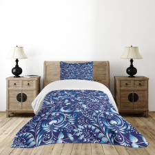 Folk Chinese Theme Swirl Bedspread Set