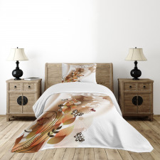 Spring Themed Abstraction Bedspread Set