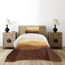 Abstract Sunrise Mountains Bedspread Set