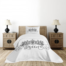 Crown Lettering Baroque Bedspread Set