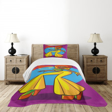 Afro Disco Lady Bedspread Set