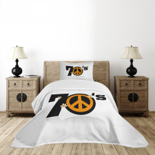70's Peace Daisies Bedspread Set