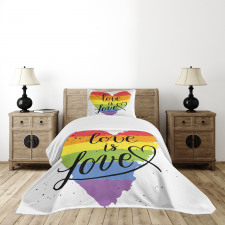 Love is Love Art LGBT Bedspread Set