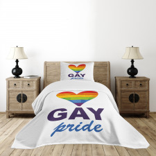 Gay Culture Heart Bedspread Set