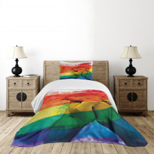 Gay Couple Holding Hands Bedspread Set