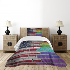 Brick Wall Pride Bedspread Set