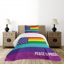 Stars Peace Pride Bedspread Set