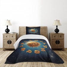 Old Signs on Stardust Bedspread Set