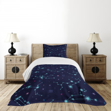 Horoscope Sign Dots Bedspread Set