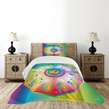 Hippie Style Zodiac Bedspread Set