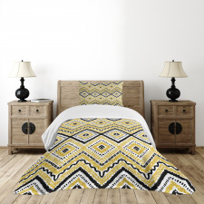 Chevron Waves Tribal Bedspread Set