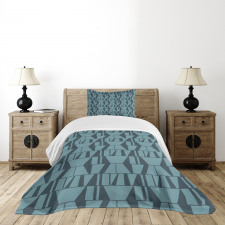 Modern Squares Triangles Bedspread Set