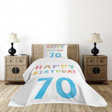 Abstract 70 Birthday Bedspread Set