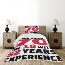 52 Years Experience Bedspread Set