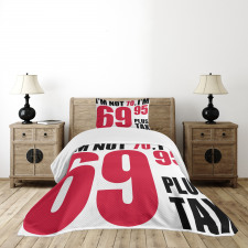 Happy Party Slogan Bedspread Set