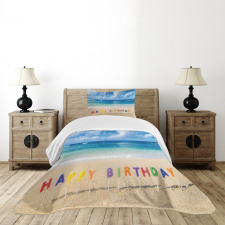 Happy Birthday Sign Bedspread Set