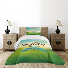 Sincere Greeting Blur Bedspread Set