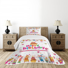 Joyful Mouses Party Mood Bedspread Set