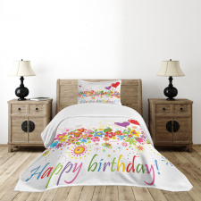 Colorful Meadow Flourish Bedspread Set