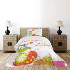 Birthday Owls Birds Bedspread Set