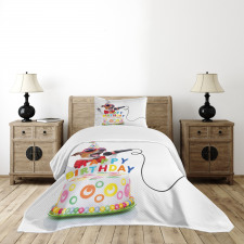 Birthday Music Dog Bedspread Set