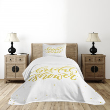 Bride Party Lettering Bedspread Set