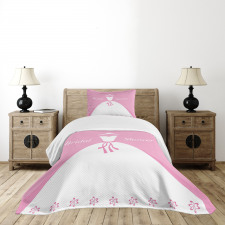 Wedding Bride Dress Bedspread Set