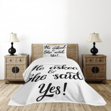 Wedding Engagement Bedspread Set