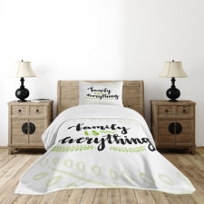 Lettering Phrase Bedspread Set