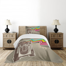 Radio Party with Zig Zag Bedspread Set