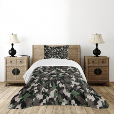 Pixelated Digital Abstract Bedspread Set