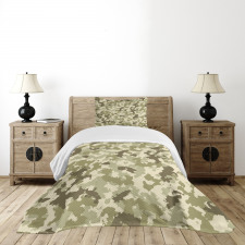 Camouflage Survival Theme Bedspread Set