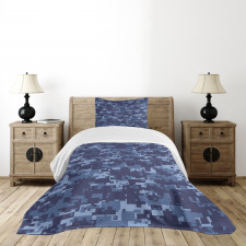 Grunge Camouflage Style Effect Bedspread Set