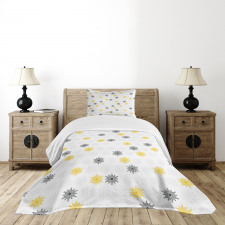 Sun Flowers Dots Bedspread Set