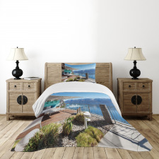 Snowy Mountain Ocean Bedspread Set