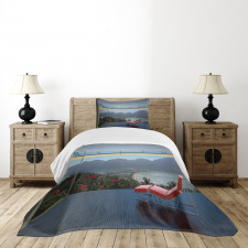 Tropical Island Flowers Bedspread Set