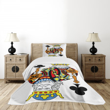 King of Clubs Gamble Card Bedspread Set