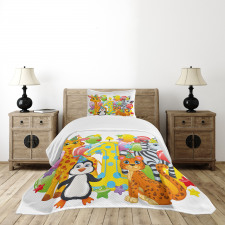 Safari Animal Birthday Bedspread Set