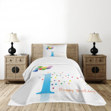 Kids First Birthday Bedspread Set