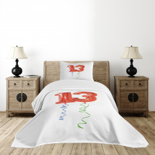 Red Balloons 13 Bedspread Set